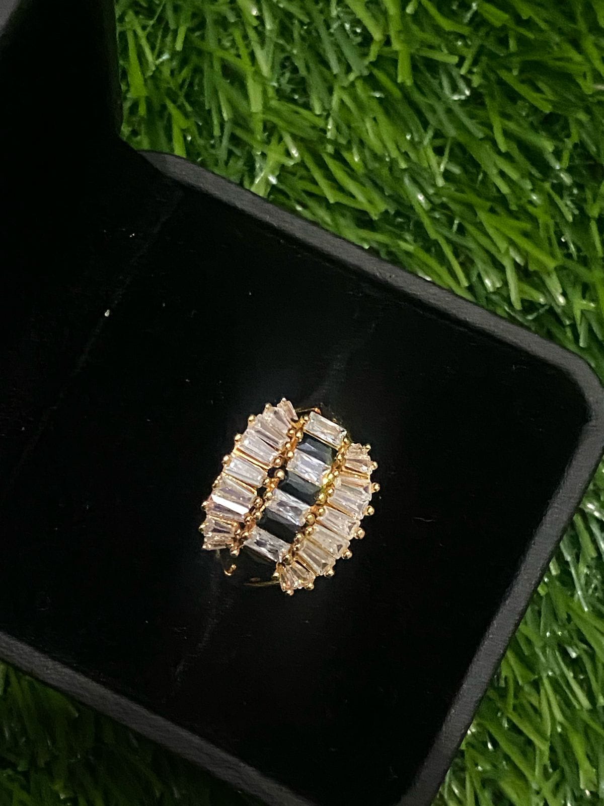 Crystal Baguette Ring