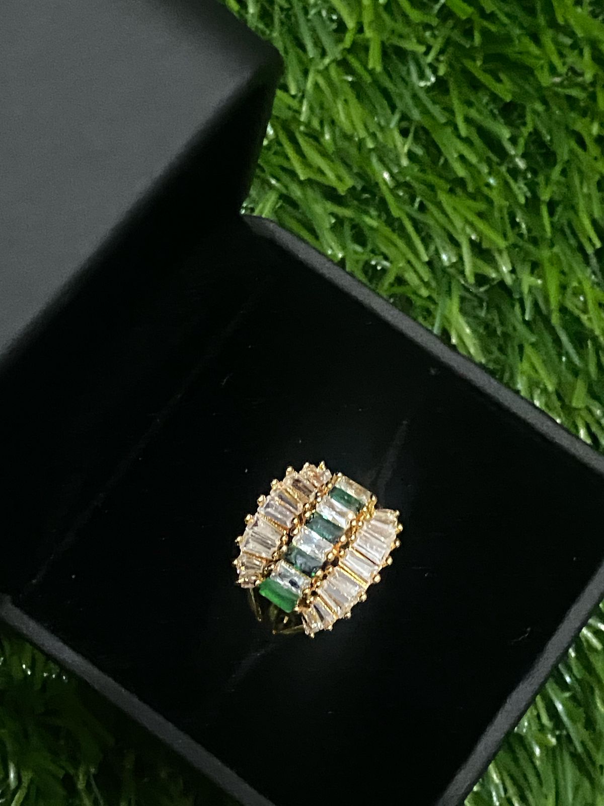 Crystal Baguette Ring