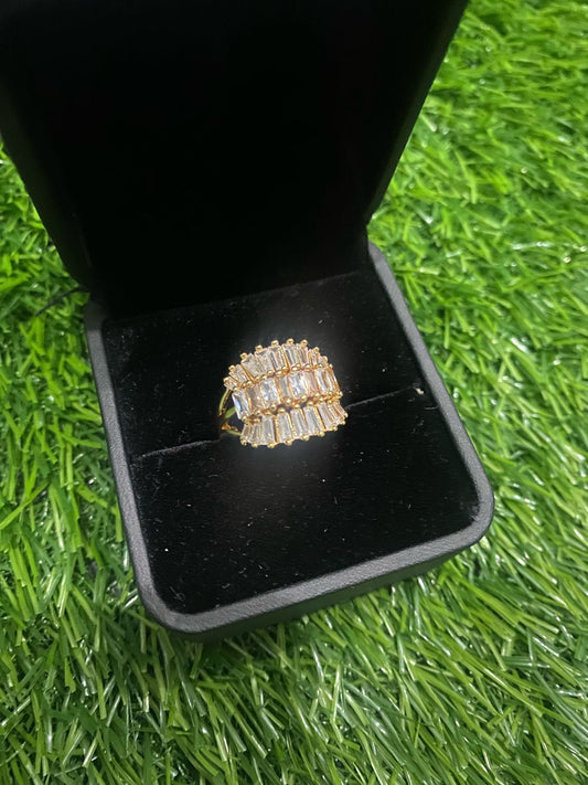 Crystal Baguette Ring